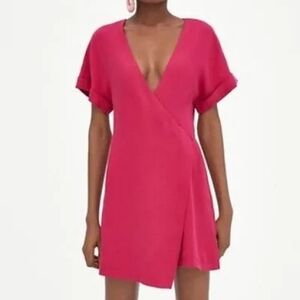 Zara Pink V-Neck Wrap Romper